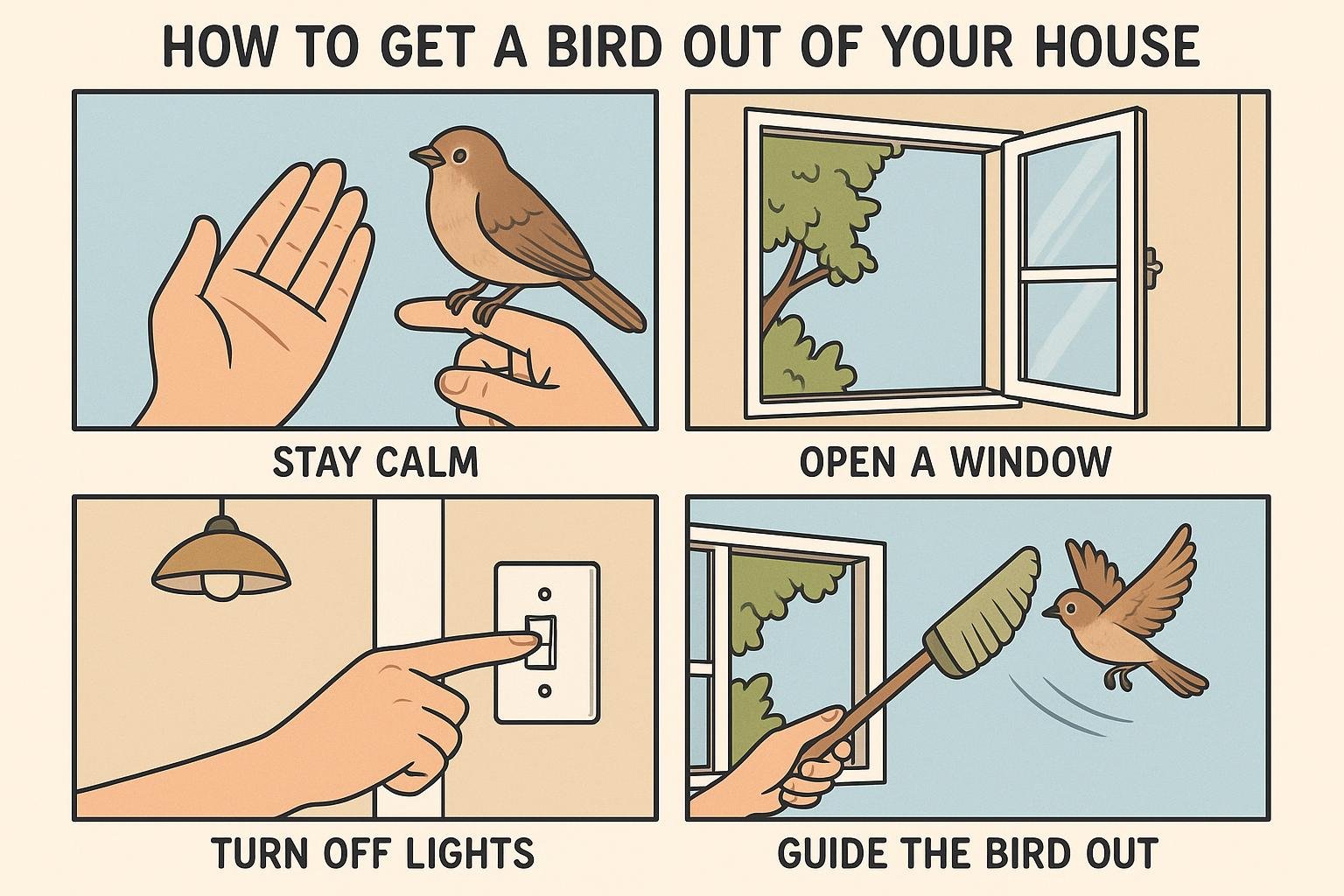 Bird Flying Outside