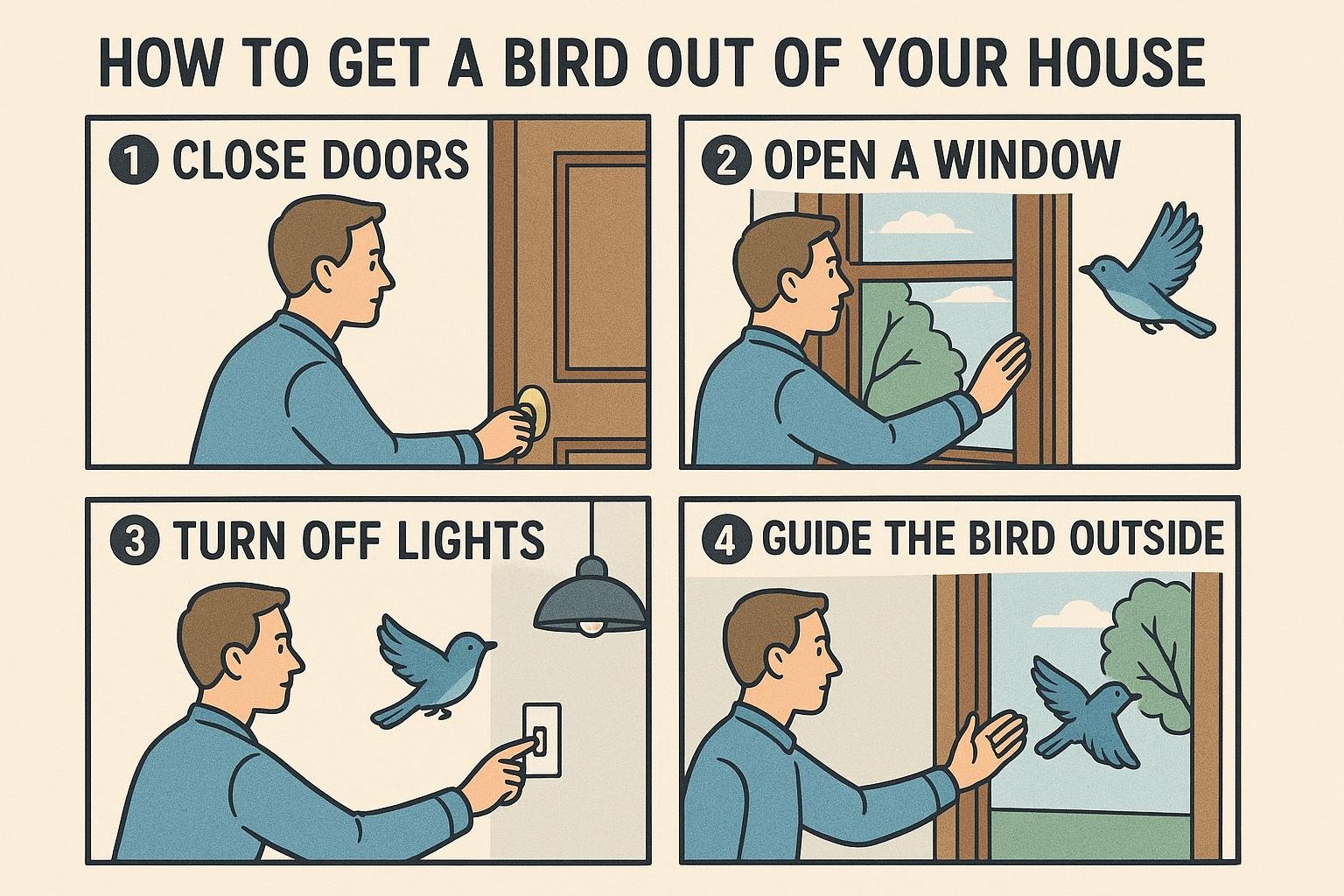 Bird Near a Window