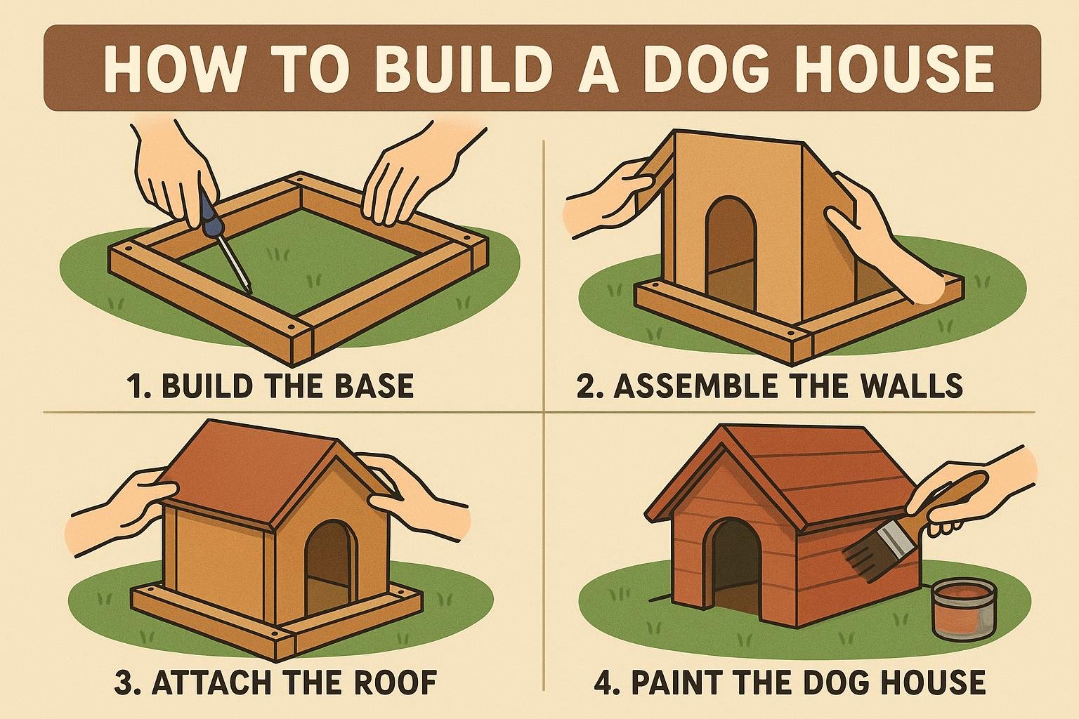 Finished dog house